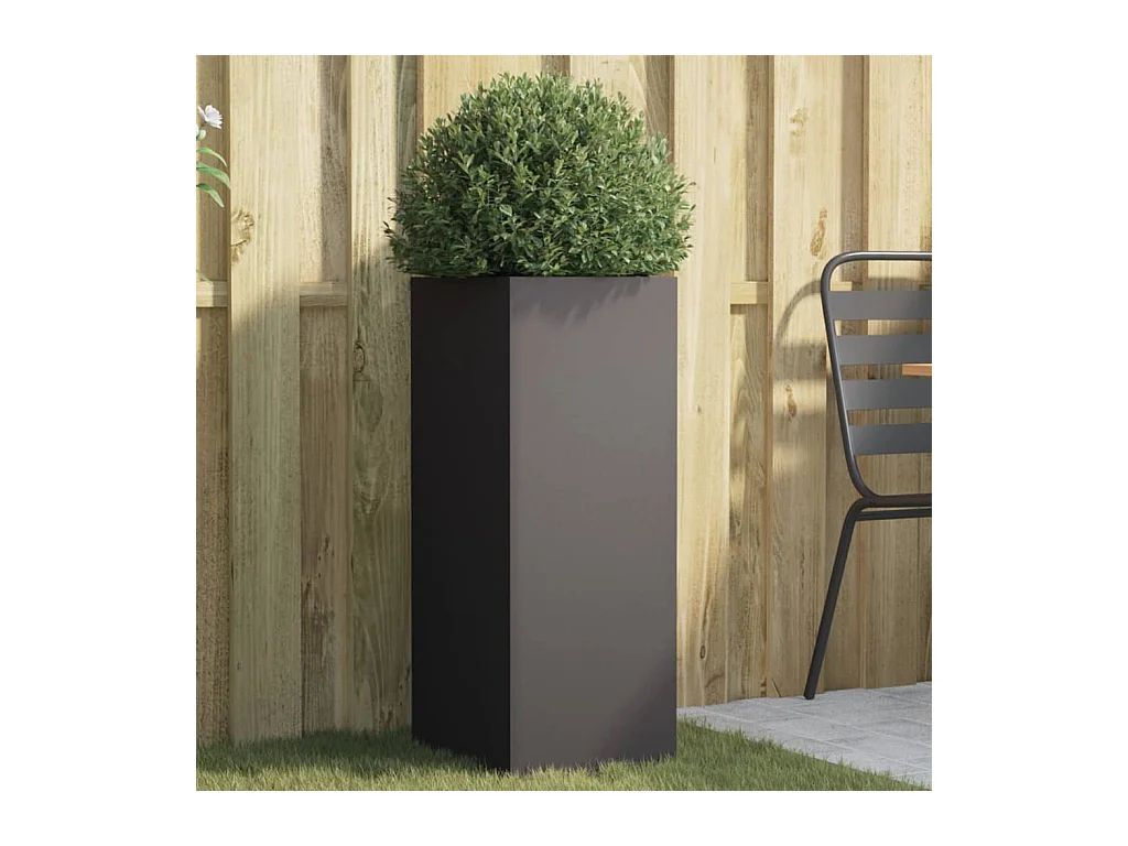 Jardinière noir 32x29x75 cm acier laminé à froid FR49235