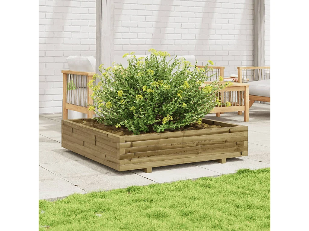 Plantenbak 110x110x26,5 cm geïmpregneerd grenenhout BE331717