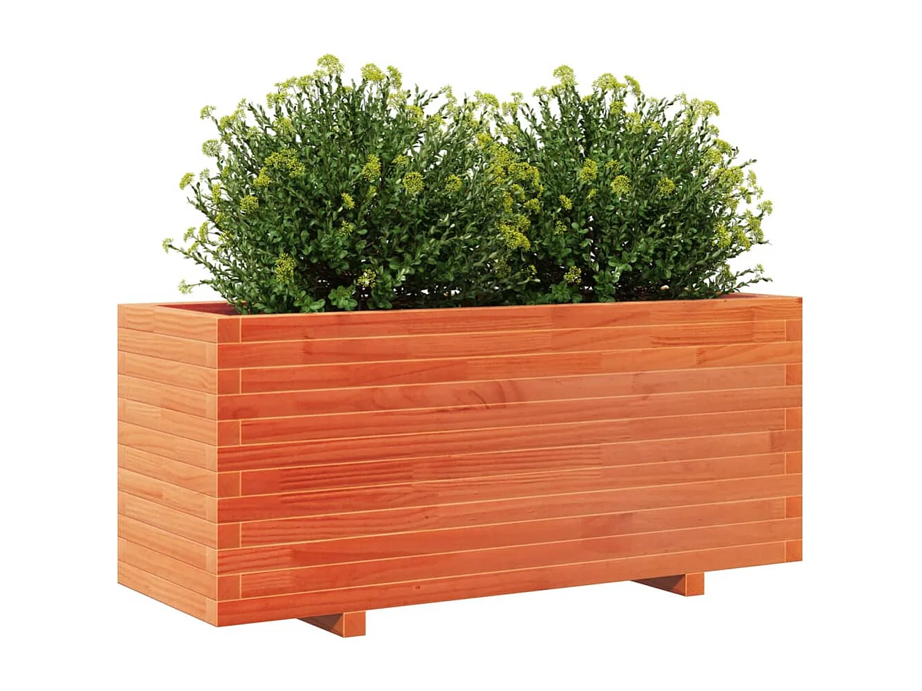 Jardinière cire marron 110x40x49,5 cm bois de pin massif FR11479