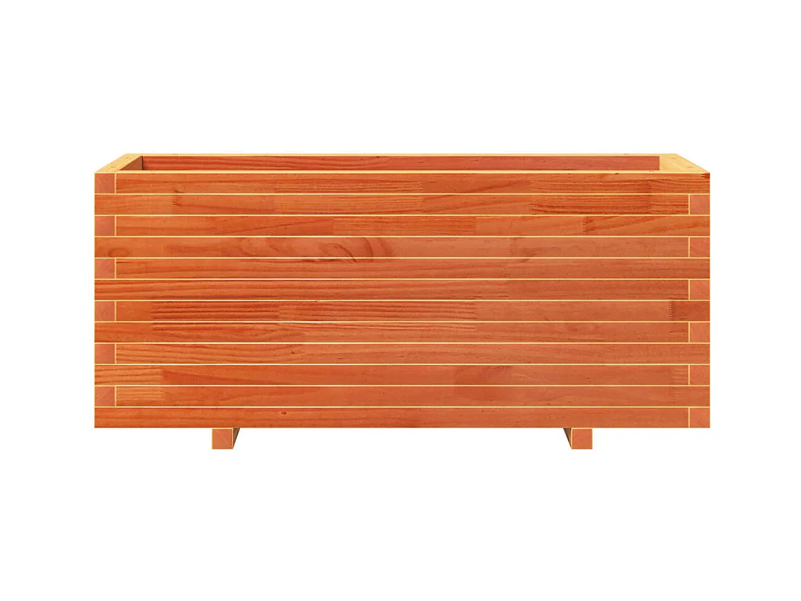 Jardinière cire marron 110x40x49,5 cm bois de pin massif FR11479