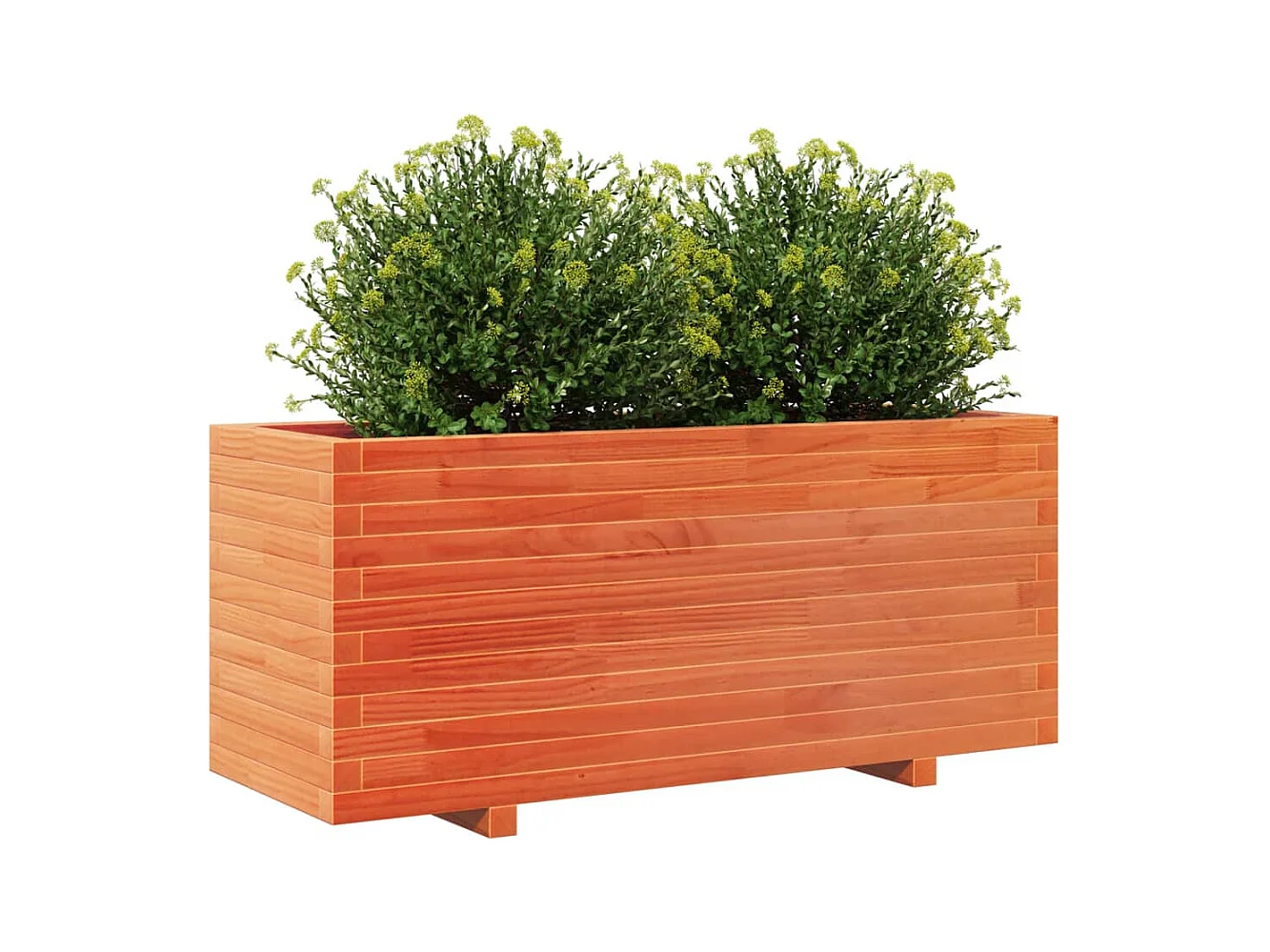 Jardinière cire marron 110x40x49,5 cm bois de pin massif FR11479