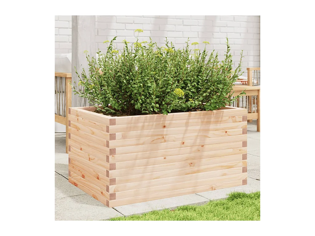 Jardinière 90x60x45,5 cm bois de pin massif FR54324