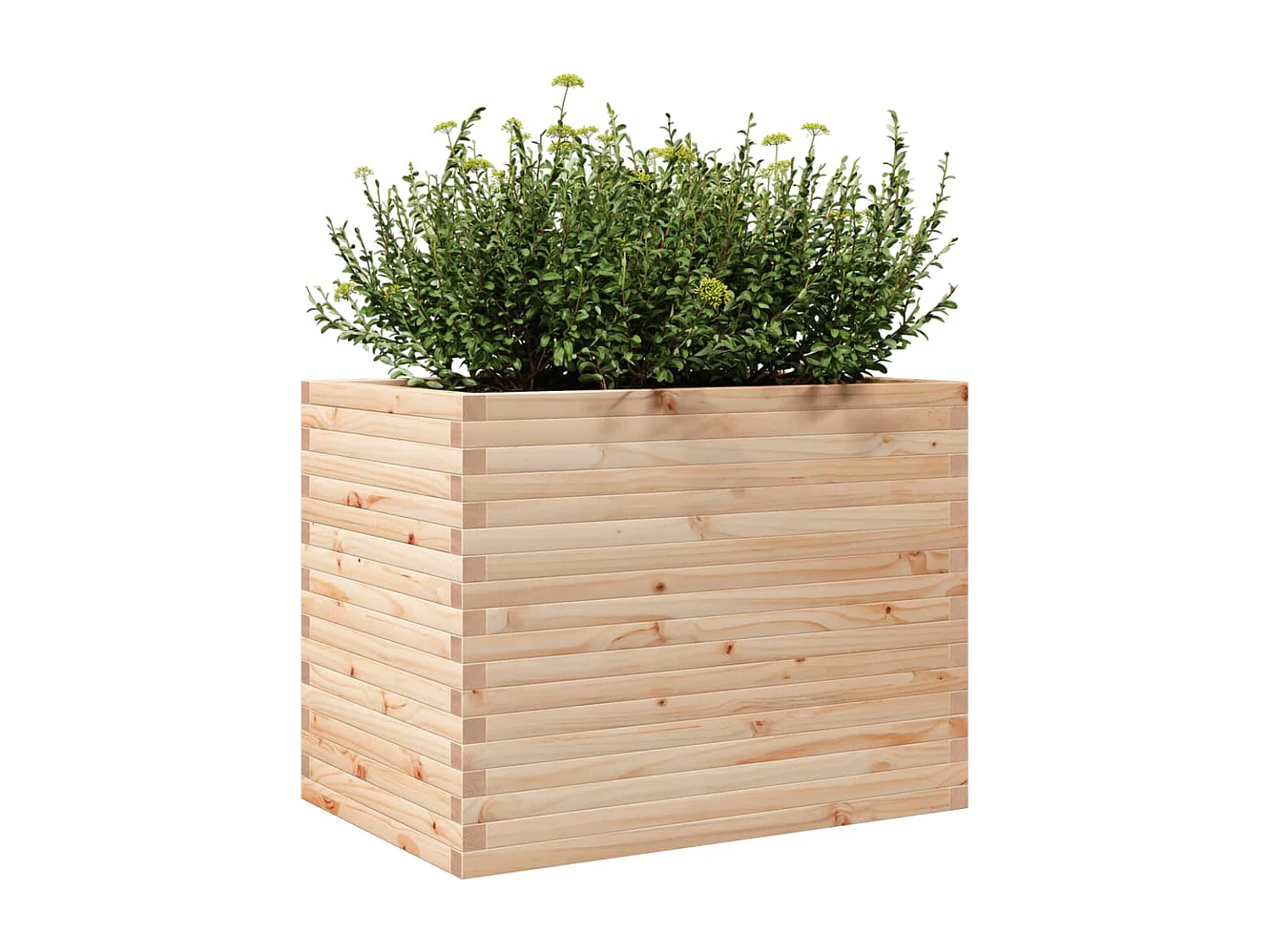 Vaso/floreira de jardim 90x60x68,5 cm madeira de pinho maciça PT258074