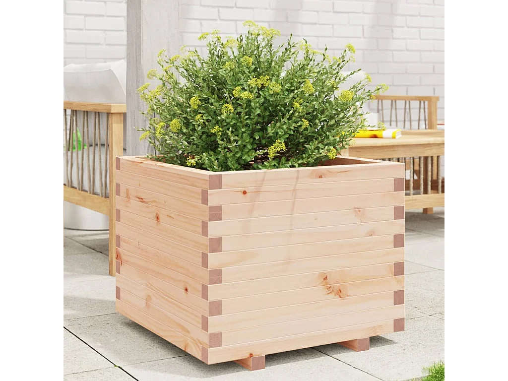 Jardinière 60x60x49,5 cm bois de pin massif FR48658