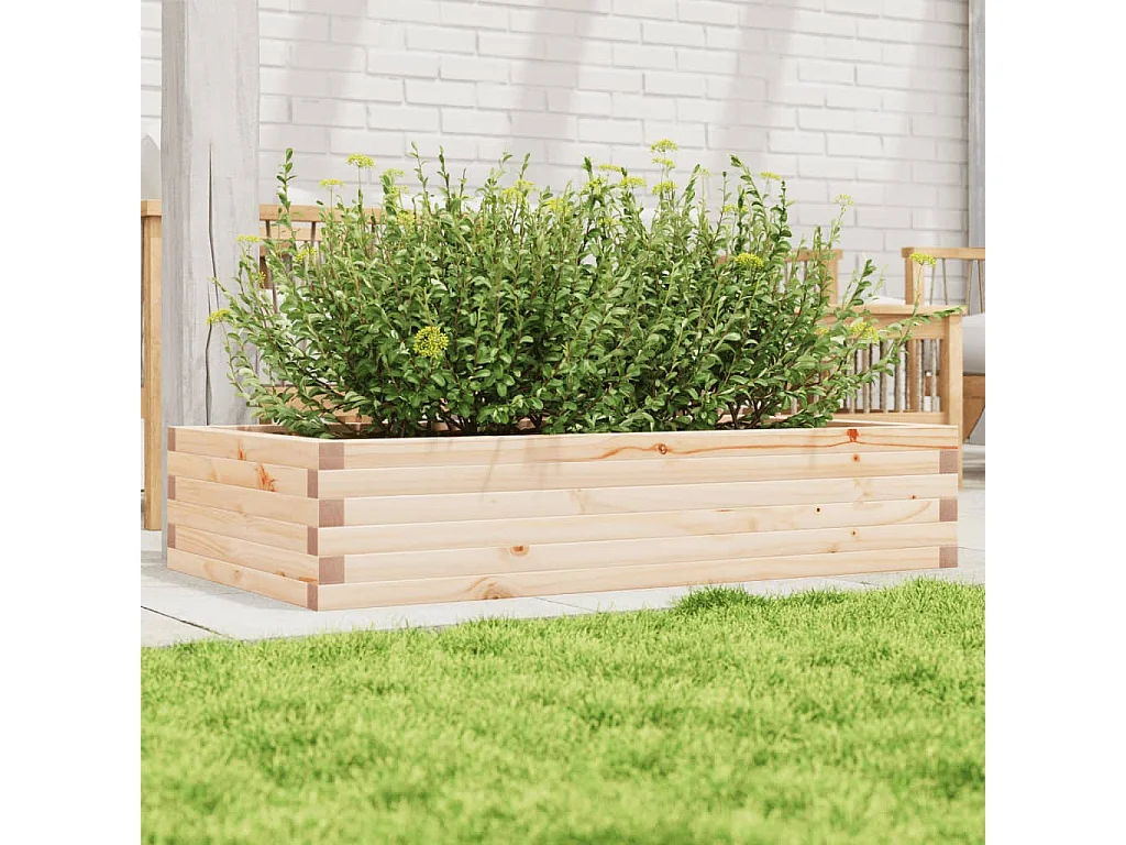 Jardinière 110x60x23 cm bois de pin massif FR37559