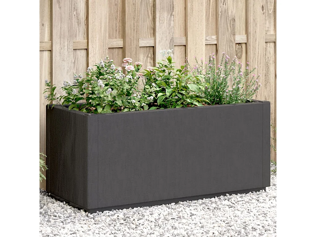 Jardinière gris foncé 80x36x35 cm PP FR11665