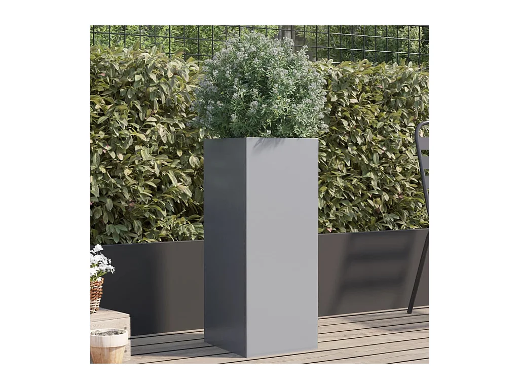 Jardinière argenté 32x29x75 cm acier galvanisé FR57900