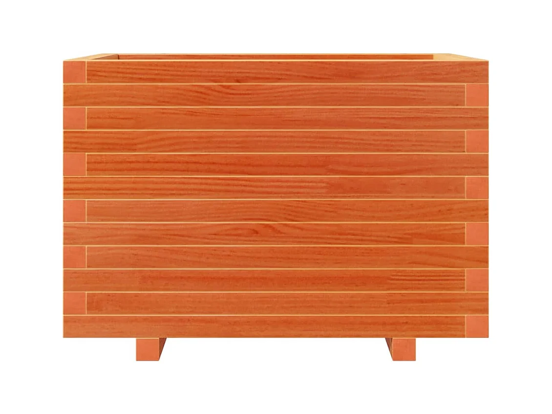 Jardinière cire marron 70x40x49,5 cm bois de pin massif FR81093