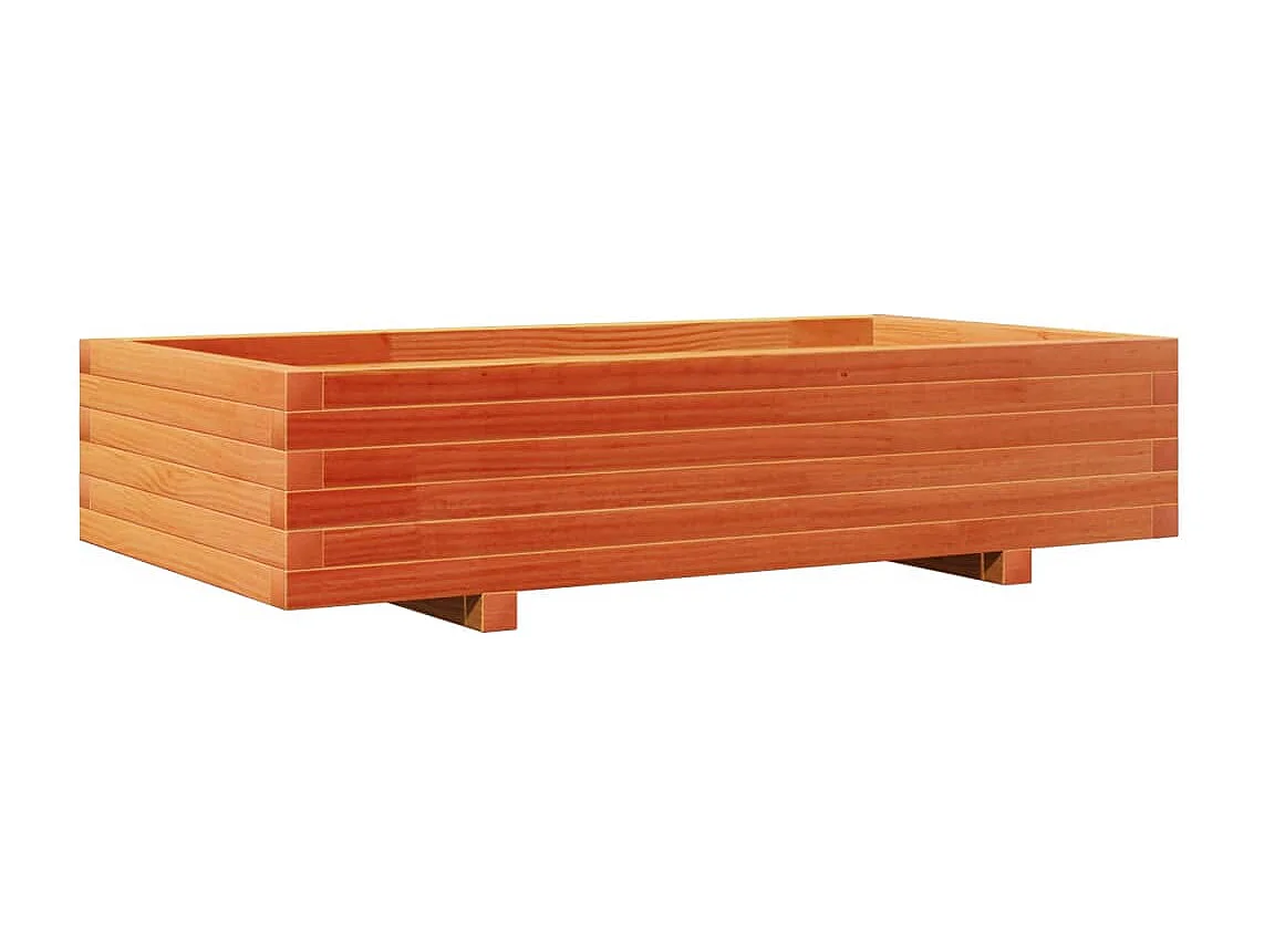 Jardinière cire marron 110x60x26,5 cm bois de pin massif FR59135
