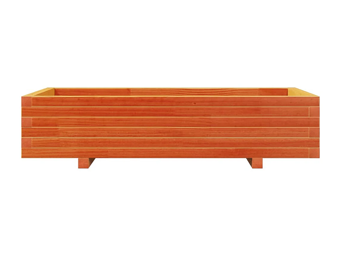 Jardinière cire marron 110x60x26,5 cm bois de pin massif FR59135