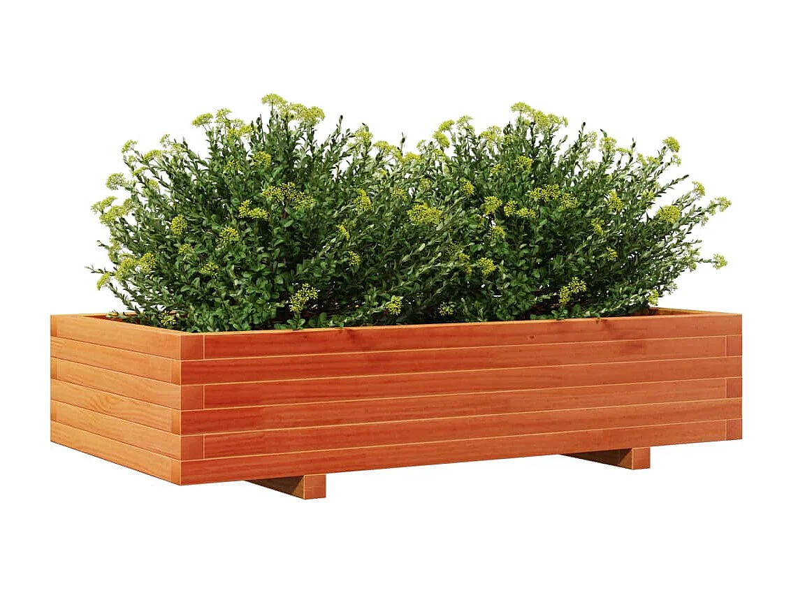 Jardinière cire marron 110x60x26,5 cm bois de pin massif FR59135