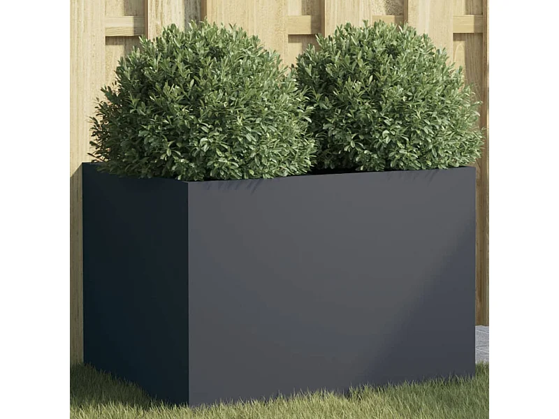 Jardinière anthracite 62x47x46 cm acier laminé à froid FR75995