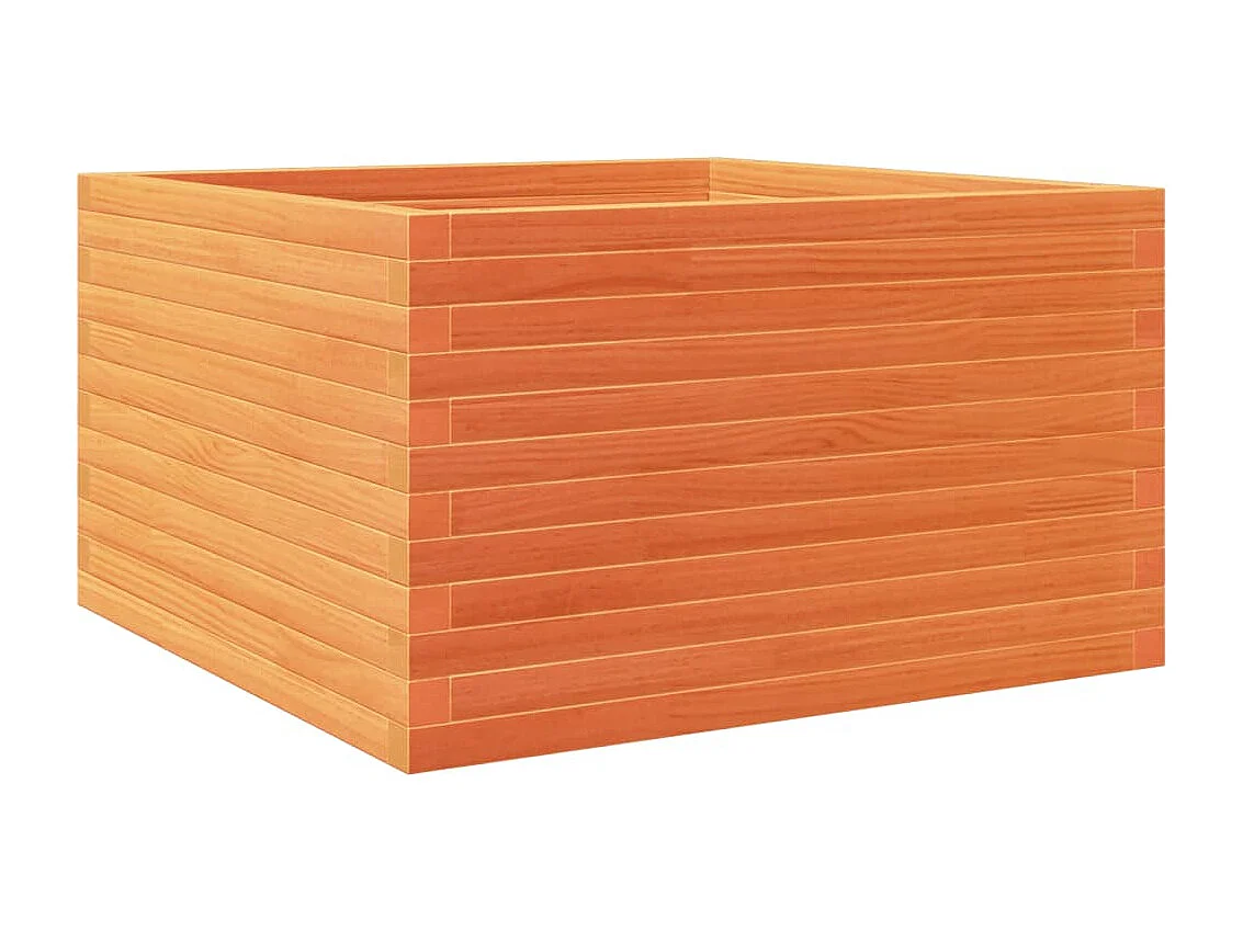 Plantenbak 80x80x46 cm massief grenenhout wasbruin BE702936