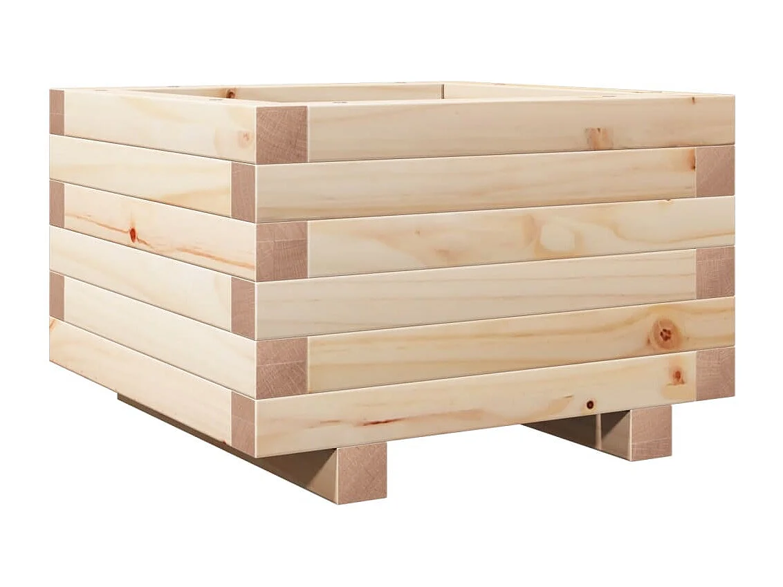 Jardinière 40x40x26,5 cm bois de pin massif FR62869