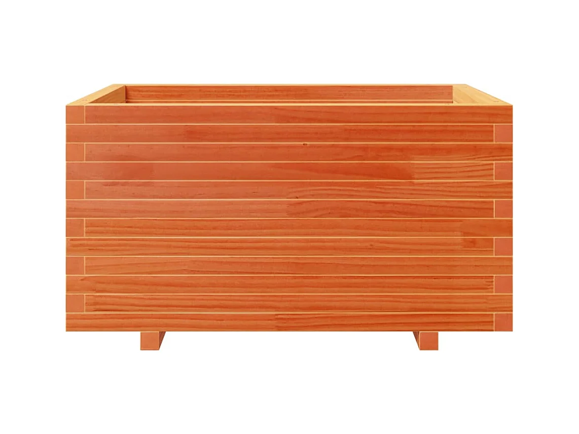 Jardinière cire marron 90x60x49,5 cm bois de pin massif FR56924