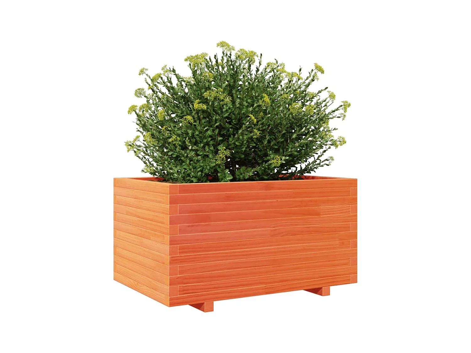 Jardinière cire marron 90x60x49,5 cm bois de pin massif FR56924