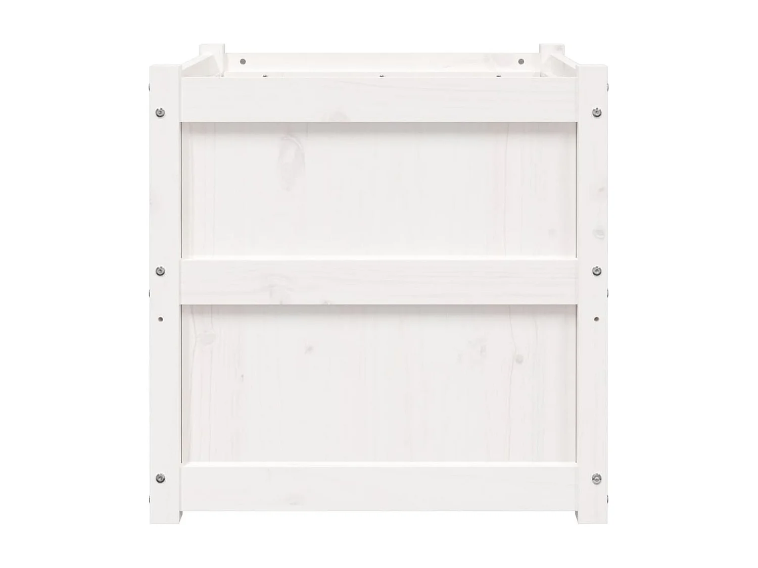 Plantenbak 60x60x60 cm massief grenenhout wit BE536534