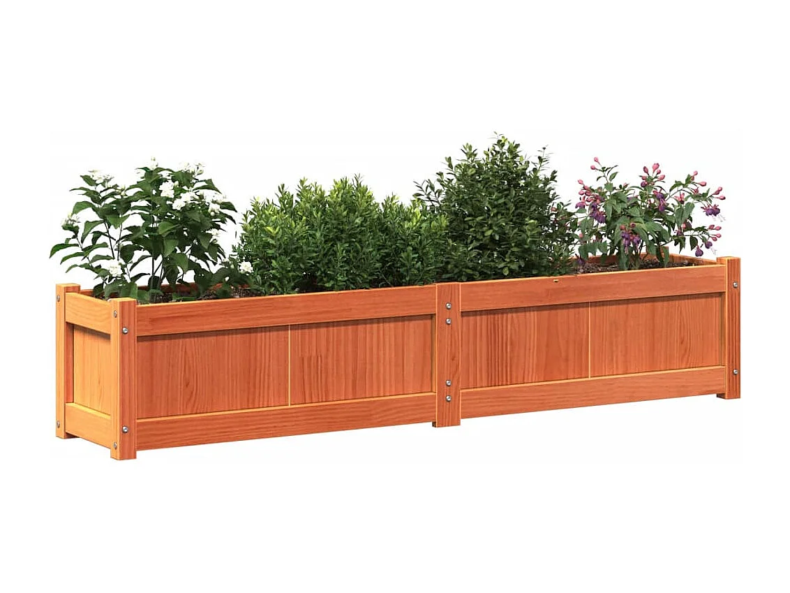 Vasos/floreiras de jardim 2 pcs pinho maciço castanho cera PT635483