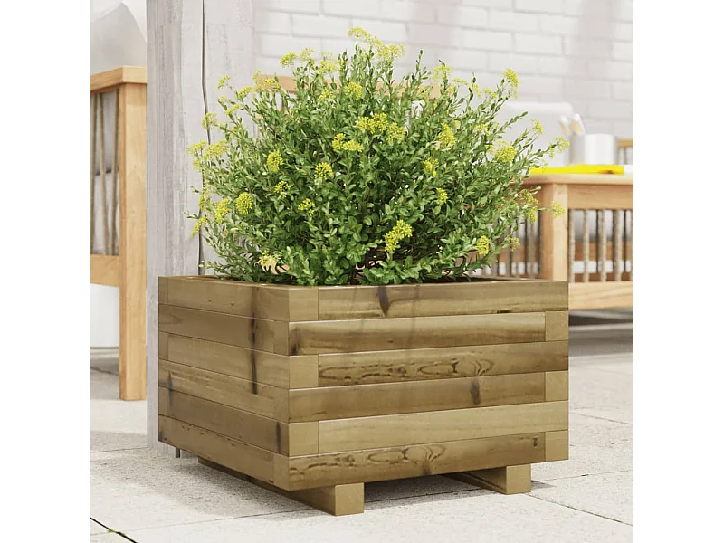 Jardinière 40x40x26,5 cm bois de pin imprégné FR77655