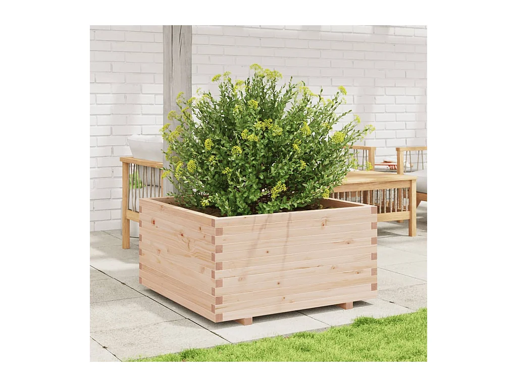 Jardinière 90x90x49,5 cm bois de pin massif FR82613