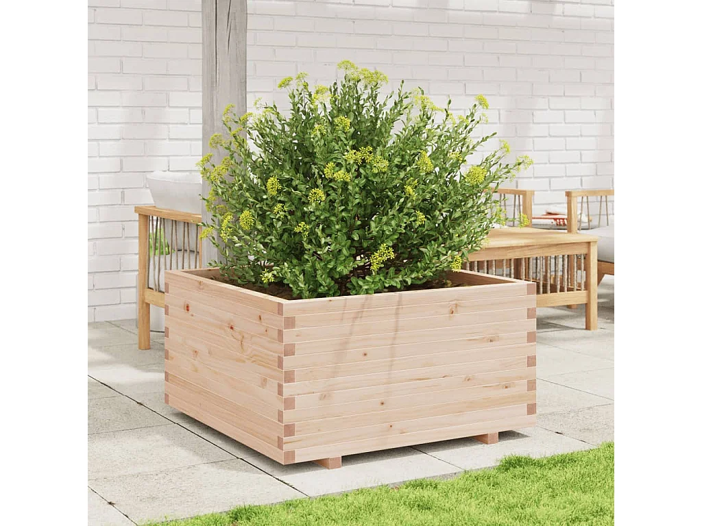 Jardinière 90x90x49,5 cm bois de pin massif FR82613