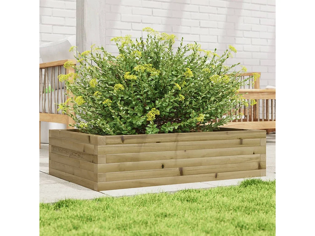 Jardinière 90x60x23 cm bois de pin imprégné FR99335