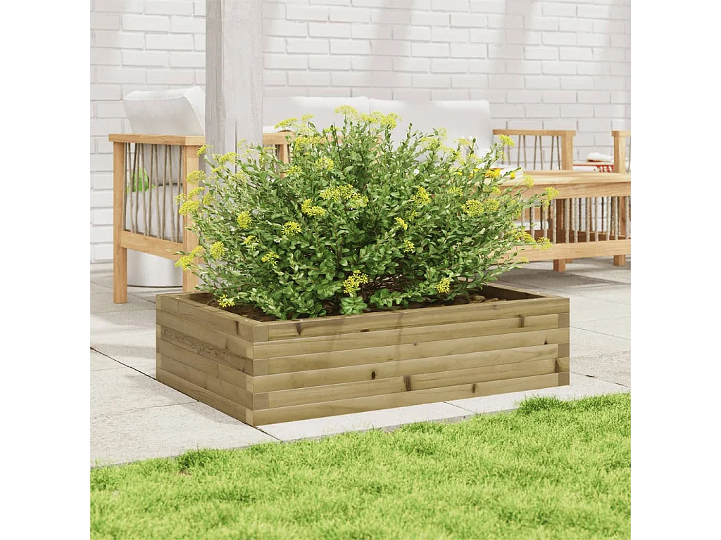 Jardinière 90x60x23 cm bois de pin imprégné FR99335