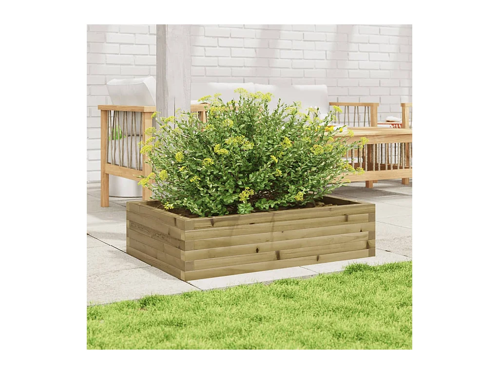 Jardinière 90x60x23 cm bois de pin imprégné FR99335