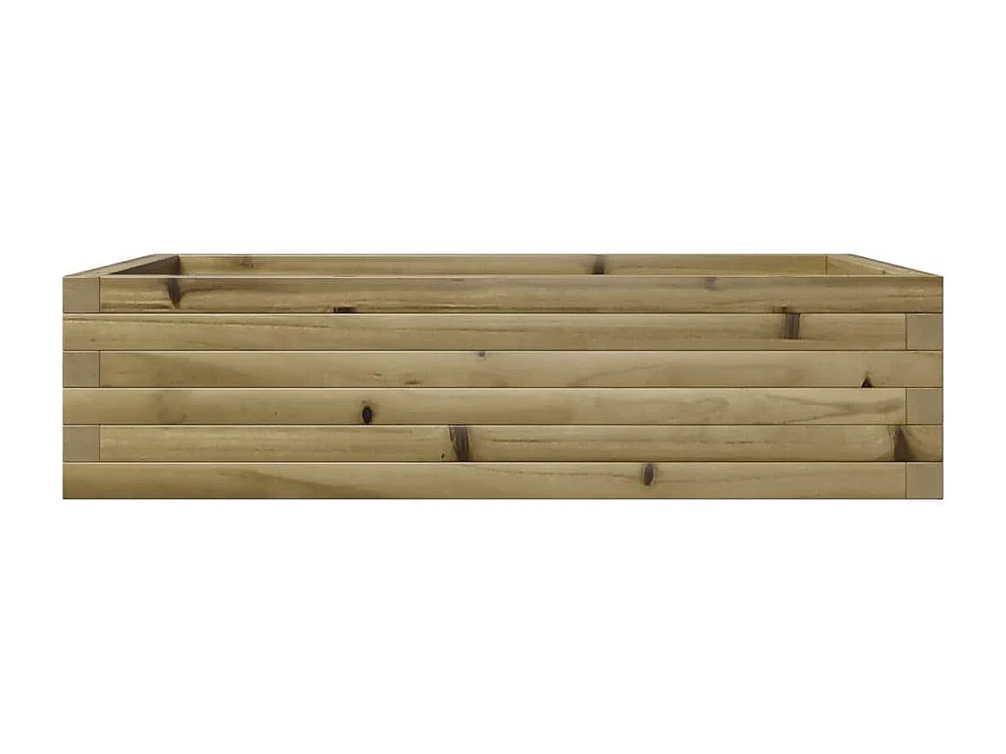 Vaso/floreira de jardim 90x60x23 cm madeira de pinho impregnada PT755883