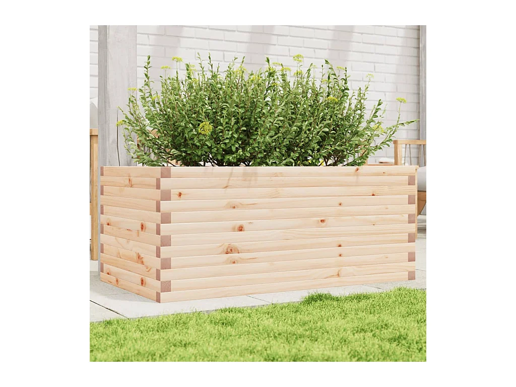 Jardinière 110x60x45,5 cm bois de pin massif FR86781