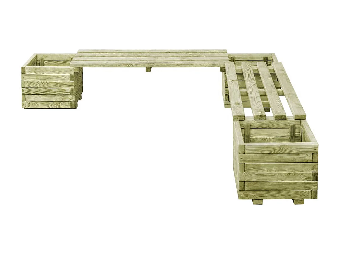 Banc de jardin à jardinières Bois de pin imprégné FR94957