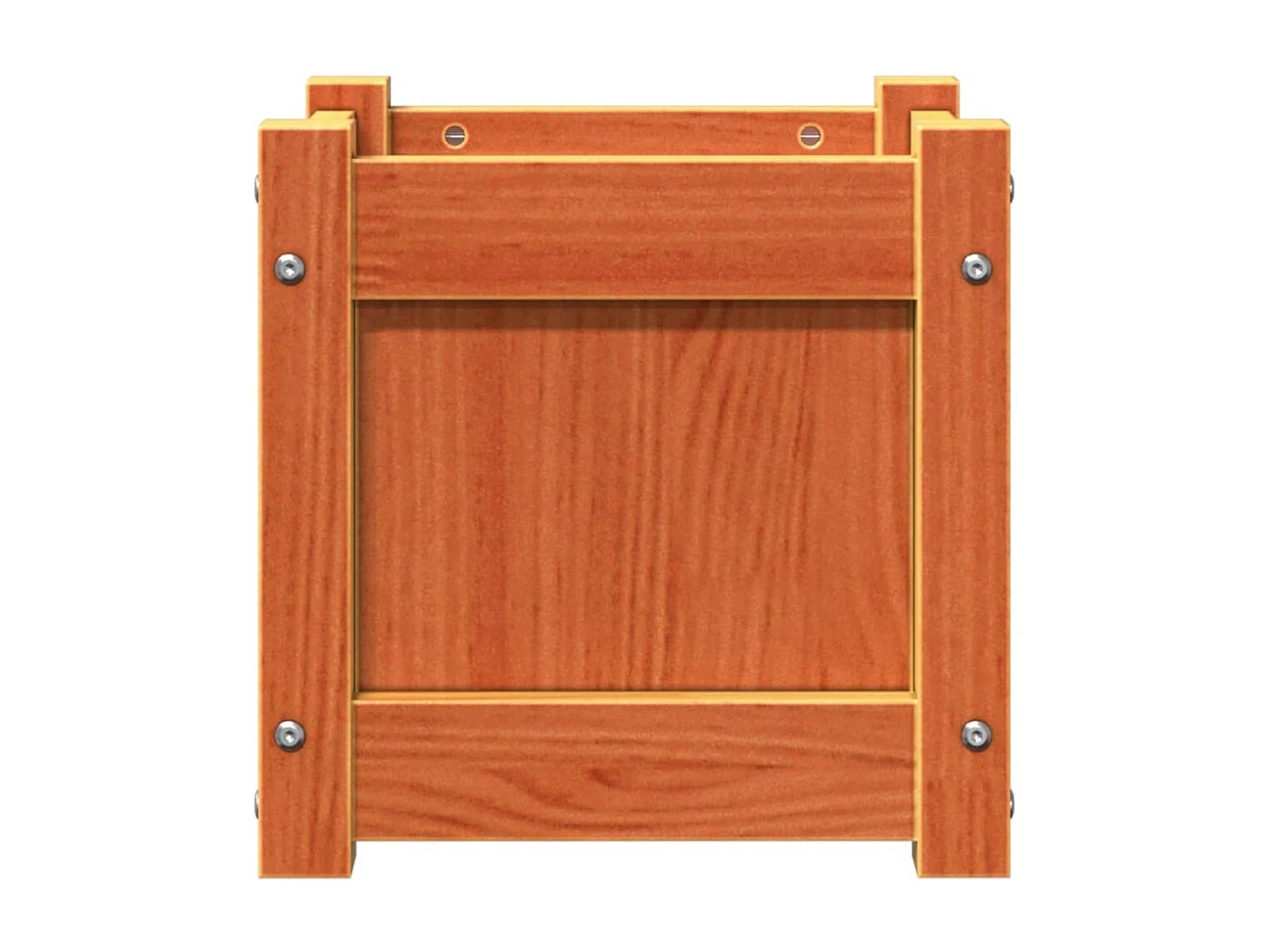 Plantenbak 31x31x31 cm massief grenenhout wasbruin BE292708