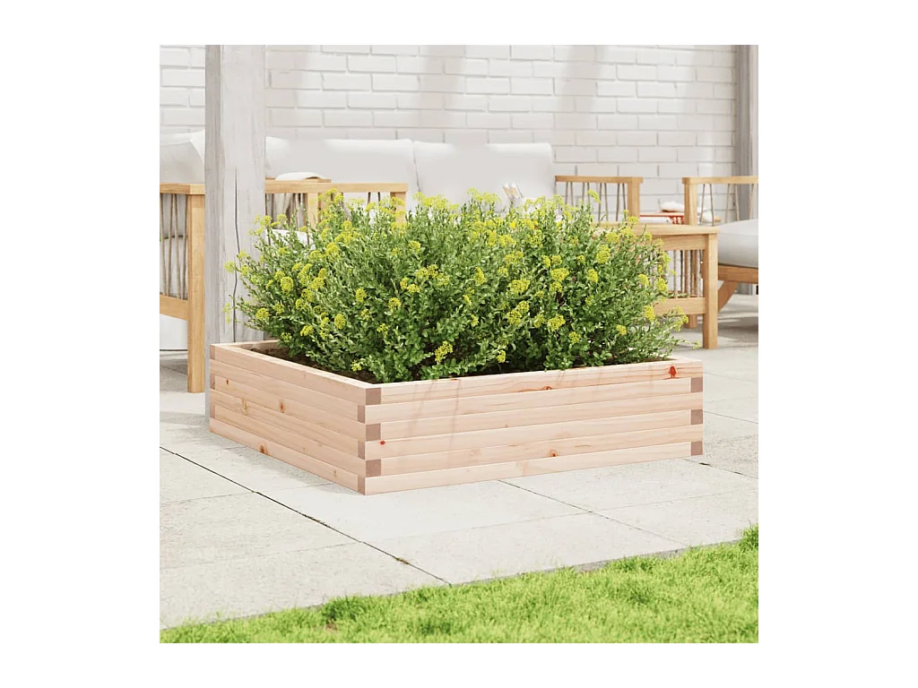 Jardinière 90x90x23 cm bois de pin massif FR28458