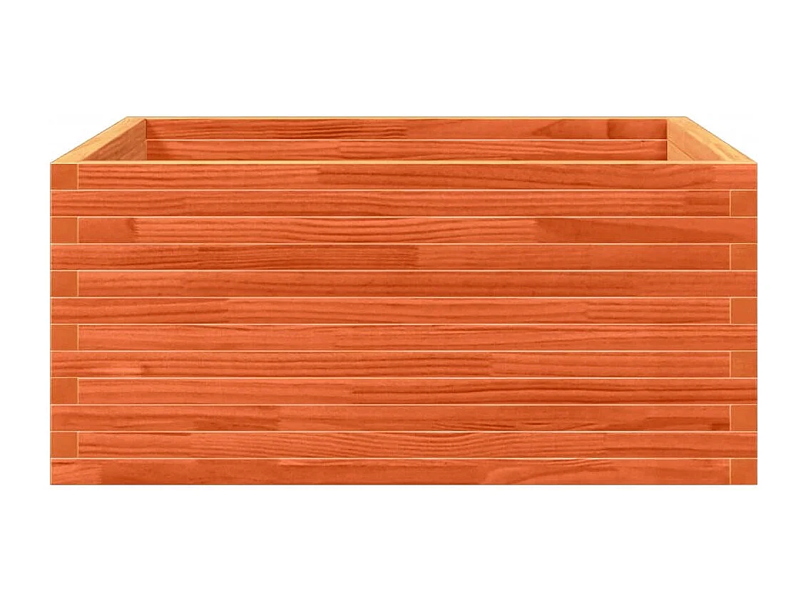 Plantenbak 100x100x46 cm massief grenenhout wasbruin BE205270