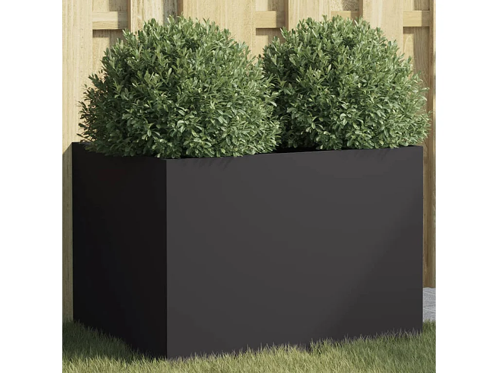 Jardinière noir 62x47x46 cm acier laminé à froid FR87448