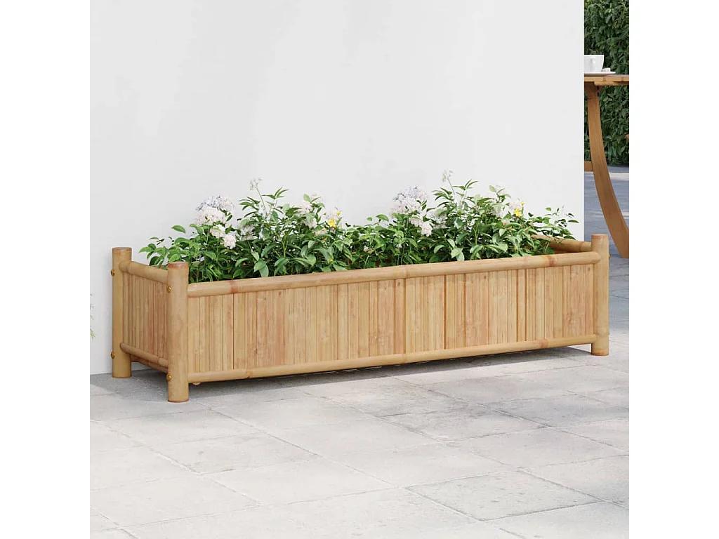 Jardinière 100x30x25 cm bambou FR25850