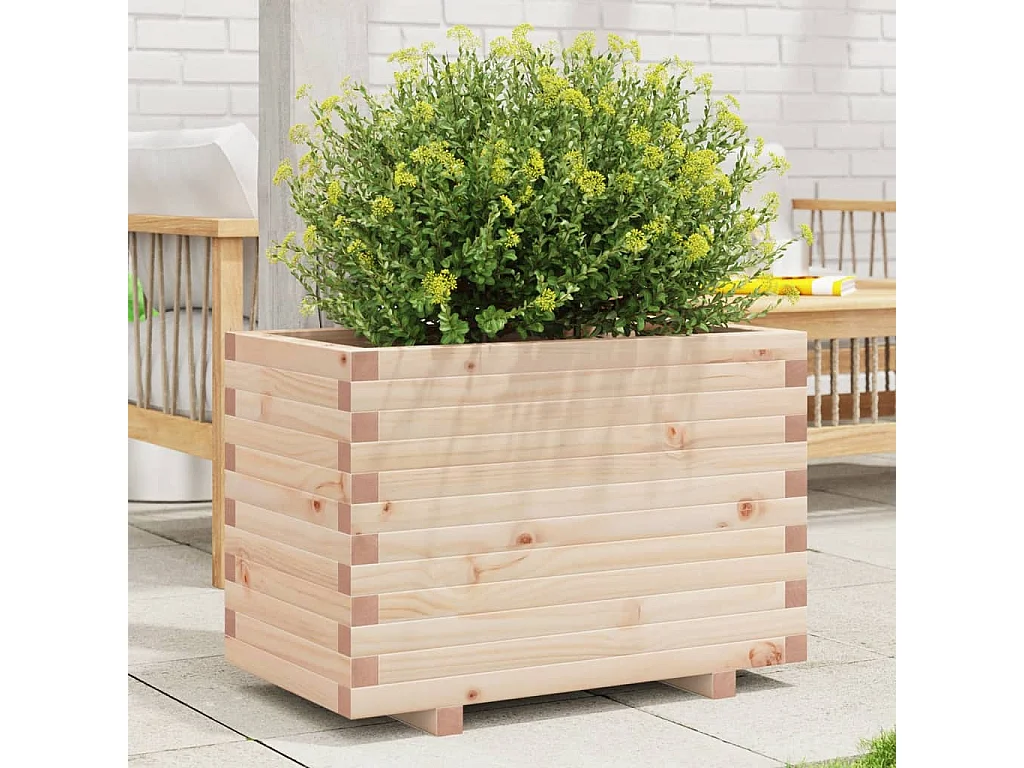 Jardinière 70x40x49,5 cm bois de pin massif FR45002