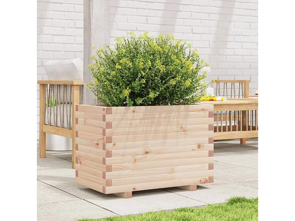 Jardinière 70x40x49,5 cm bois de pin massif FR45002