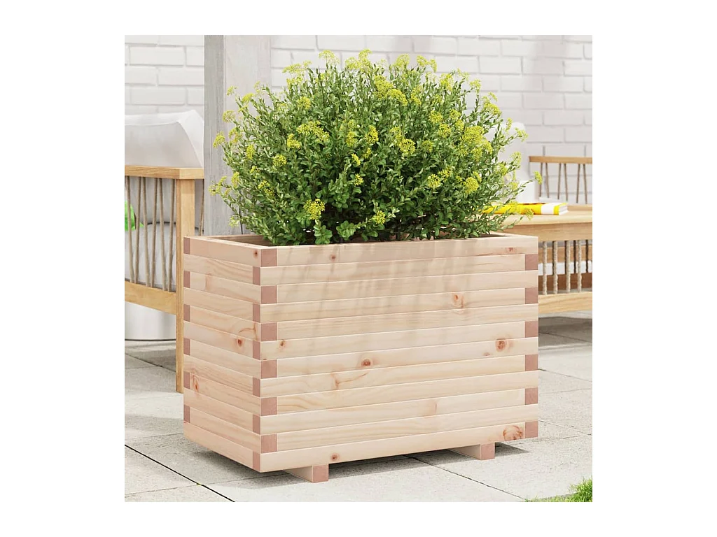 Jardinière 70x40x49,5 cm bois de pin massif FR45002