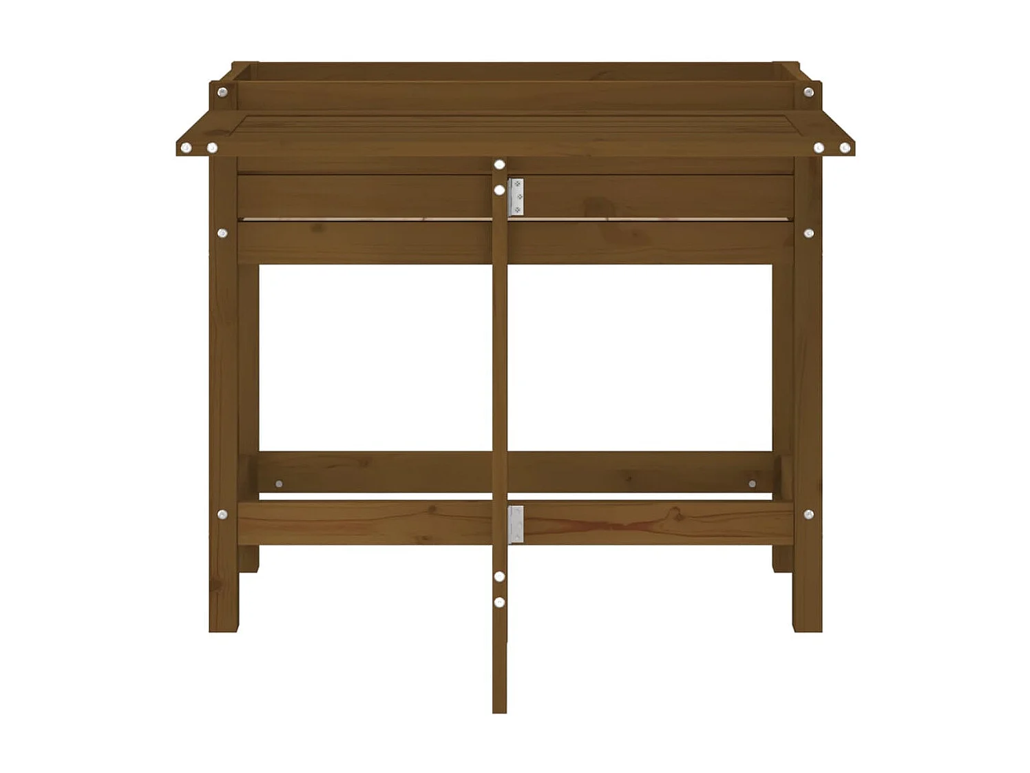 Jardinière de jardin avec dessus pliable brun miel pin massif FR51017