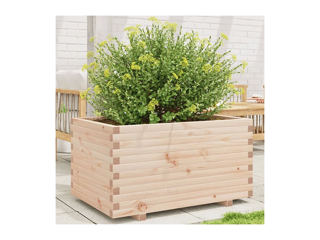 Jardinière 90x60x49,5 cm bois de pin massif FR98072
