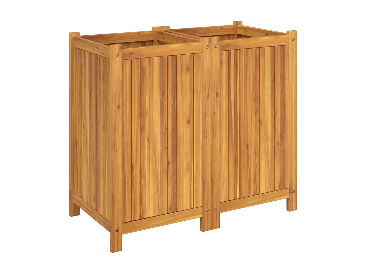 Jardinière avec doublure 84x42x75 cm bois massif d'acacia FR16543