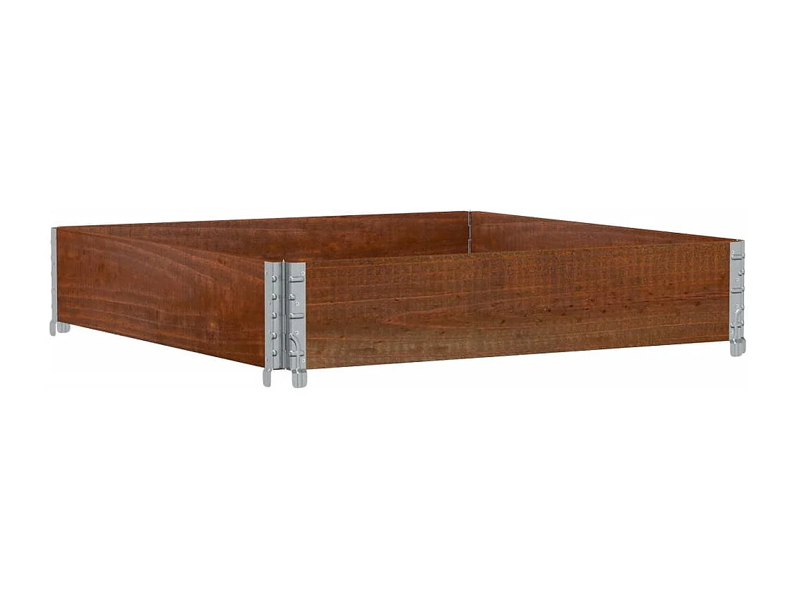 Jardinière marron 100x100 cm bois massif de pin FR80642