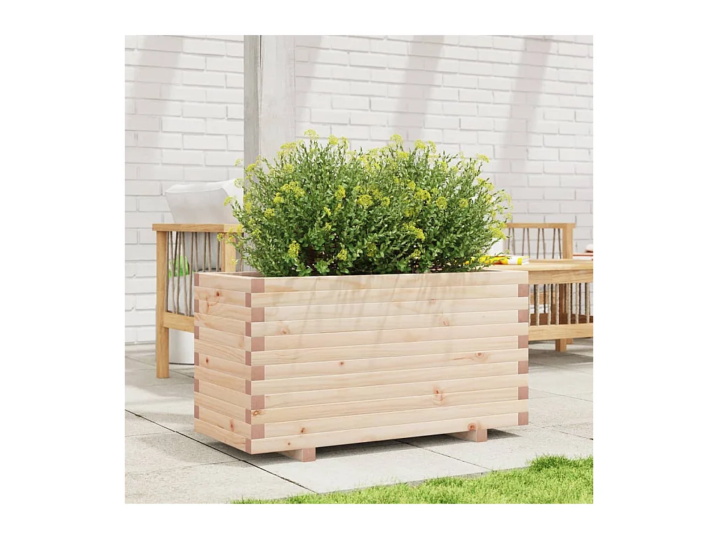 Jardinière 90x40x49,5 cm bois de pin massif FR73433