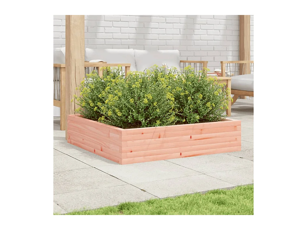 Jardinière 100x100x23 cm bois massif de douglas FR78183