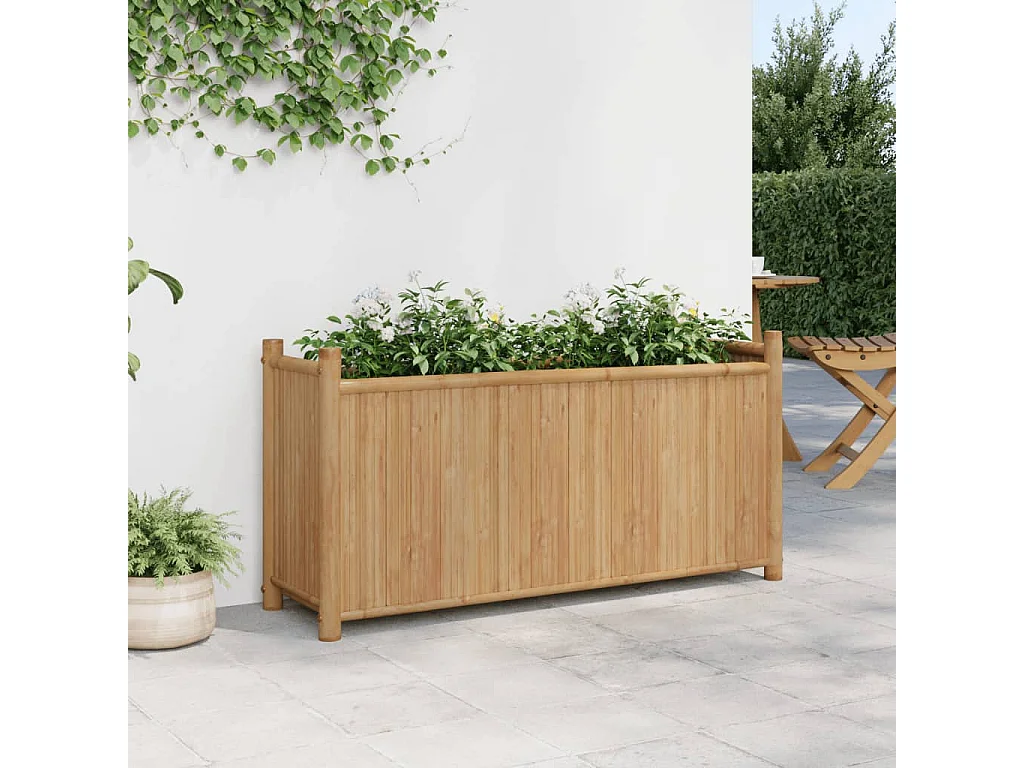 Jardinière 100x30x50 cm bambou FR34484
