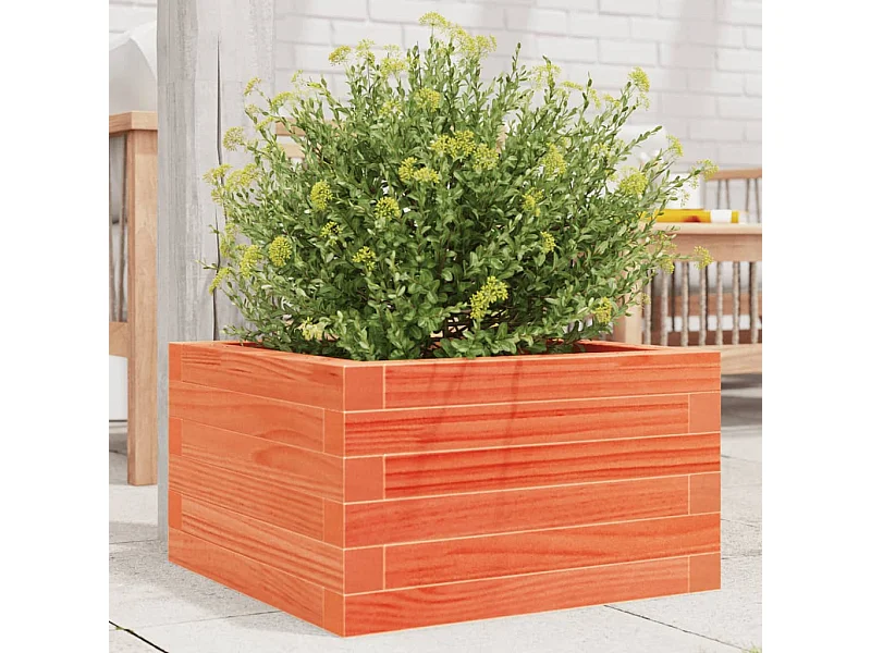 Plantenbak 40x40x23 cm massief grenenhout wasbruin BE431359