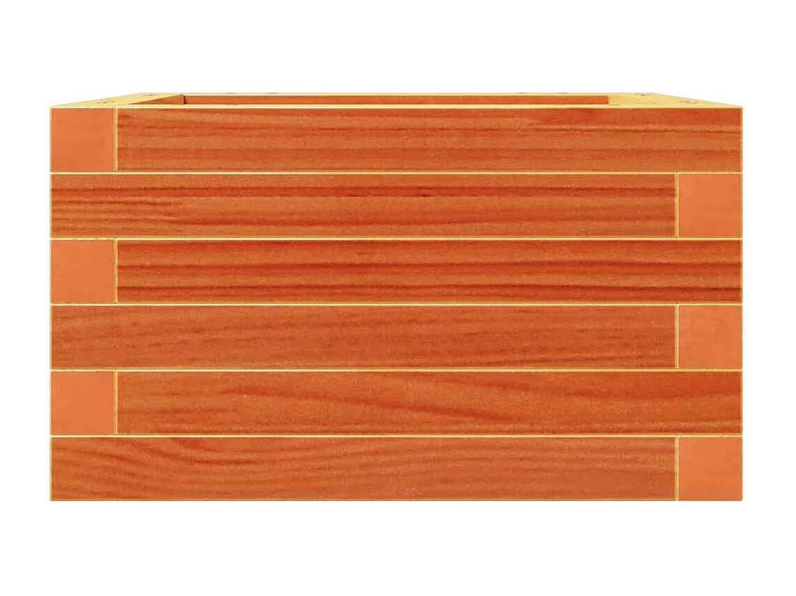Plantenbak 40x40x23 cm massief grenenhout wasbruin BE431359