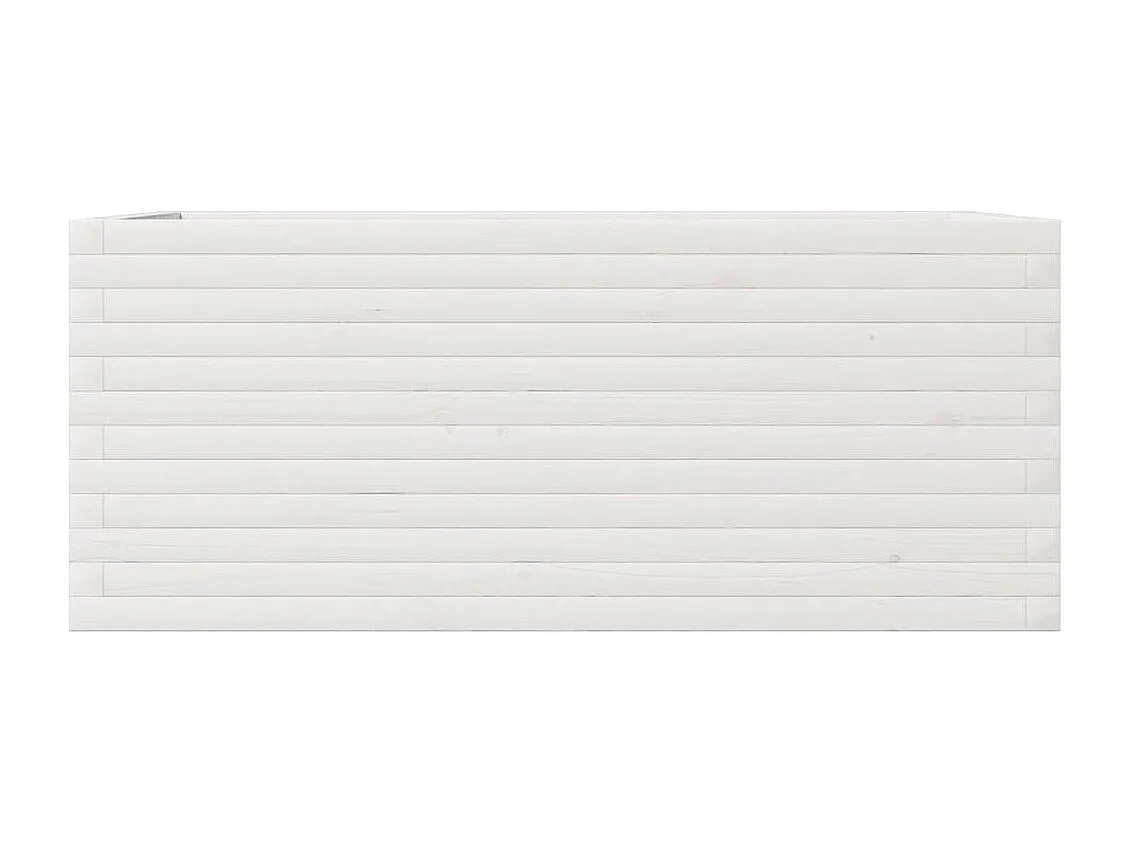 Jardinera de madera maciza de pino blanco 110x60x45,5 cm ES229933