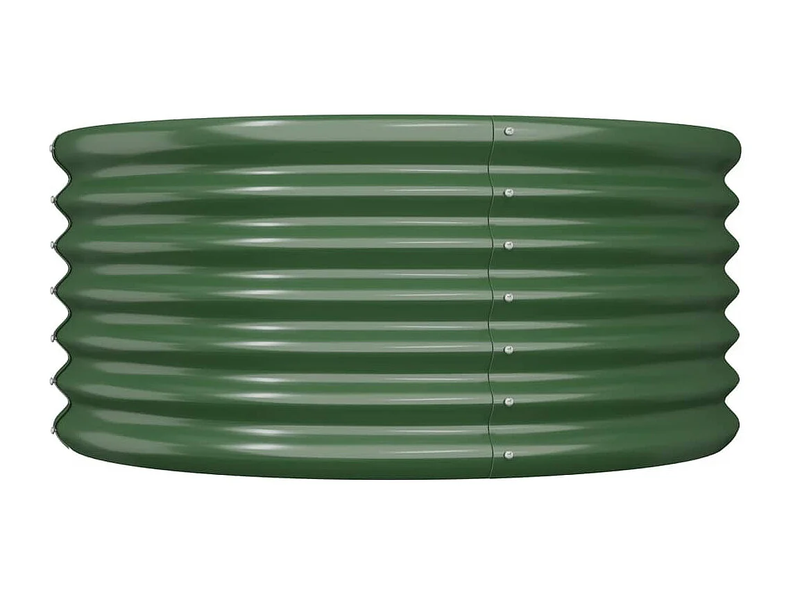 Jardinière de jardin Acier enduit de poudre 80x80x36 cm Vert FR39542